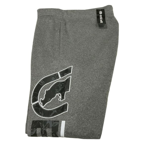 NWT ECKO UNLTD. AUTHENTIC MEN'S GRAY FLEECE PULL ON JOGGER PANTS SIZE M - Picture 5 of 5